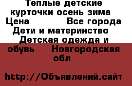 Теплые детские курточки осень-зима › Цена ­ 1 000 - Все города Дети и материнство » Детская одежда и обувь   . Новгородская обл.